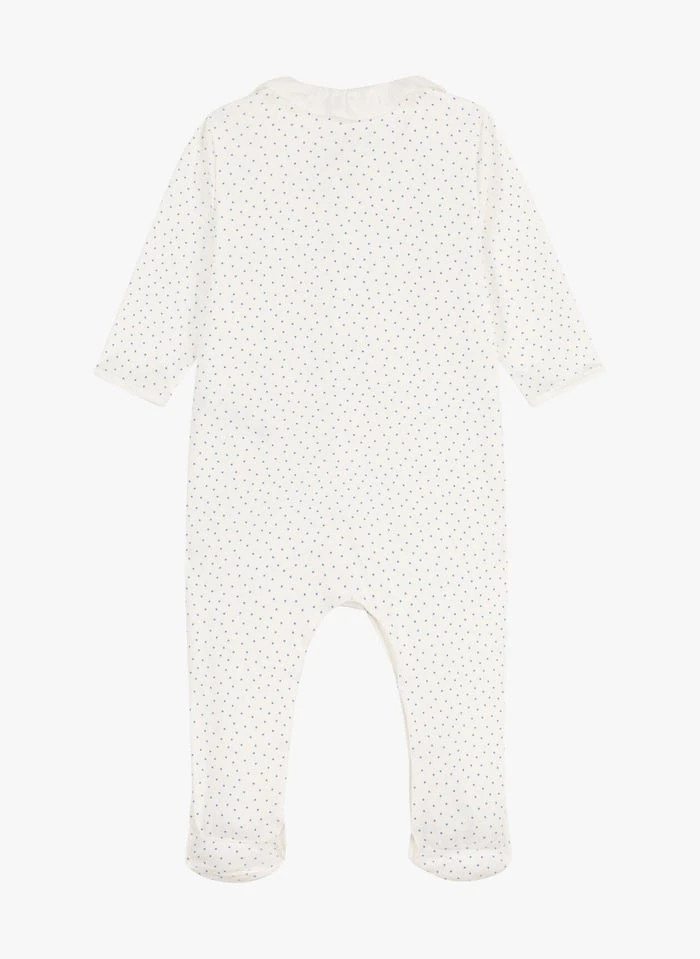 PETIT BATEAU Dors-bien à Pois En Coton Bio | Blanc 4 PETIT BATEAU Dors-bien à Pois En Coton Bio | Blanc – Image 2