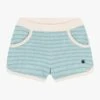 PETIT BATEAU Short Rayé En Coton Mélangé | Bleu -Petit Bateau Soldes 4152282