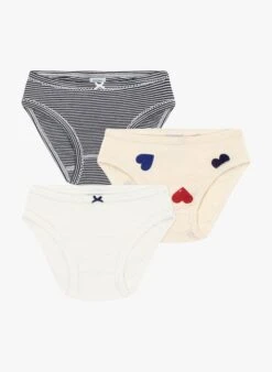 PETIT BATEAU Lot De 3 Culottes En Coton Bio | Multicolore