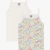 PETIT BATEAU Lot De 2 Débardeurs Imprimés En Coton Bio | Multicolore -Petit Bateau Soldes 4152391