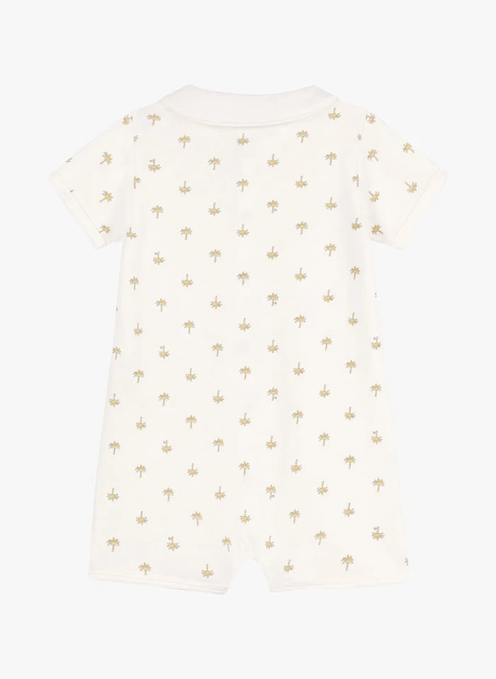 PETIT BATEAU Combinaison Courte Palmiers En Coton Bio | Multicolore 4 PETIT BATEAU Combinaison Courte Palmiers En Coton Bio | Multicolore – Image 2
