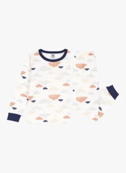 PETIT BATEAU Pyjama Nuages En Coton Bio | Multicolore -Petit Bateau Soldes 4152561
