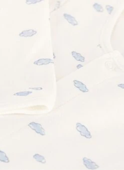 PETIT BATEAU Body Pyjama Nuages En Coton Bio | Multicolore -Petit Bateau Soldes 4157349