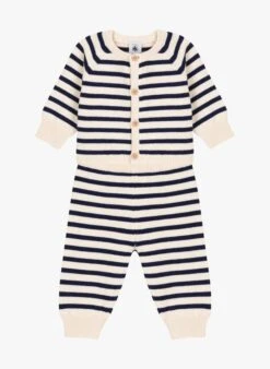 PETIT BATEAU Ensemble 2 Pièces à Rayures | Noir
