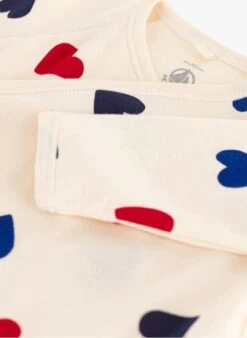 PETIT BATEAU Dors-bien Coeurs En Coton Bio | Multicolore -Petit Bateau Soldes 4157356