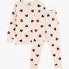 PETIT BATEAU Pyjama Coeurs En Coton Bio | Multicolore -Petit Bateau Soldes 4157357