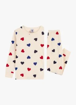 PETIT BATEAU Pyjama Coeurs En Coton Bio | Multicolore -Petit Bateau Soldes 4157359