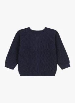 PETIT BATEAU Gilet Col Rond En Coton | Noir -Petit Bateau Soldes 4157365