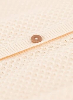 PETIT BATEAU Gilet Col Rond En Coton | Beige -Petit Bateau Soldes 4157371