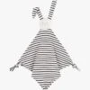 PETIT BATEAU Doudou Lapin Marinière En Coton Bio | Noir -Petit Bateau Soldes 4157385