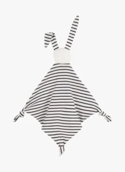 PETIT BATEAU Doudou Lapin Marinière En Coton Bio | Noir -Petit Bateau Soldes 4157386