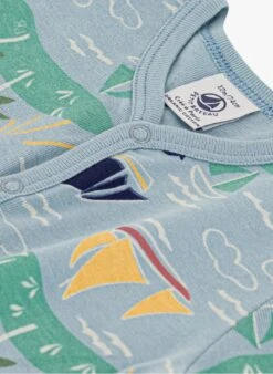 PETIT BATEAU Combinaison Courte En Coton Imprimée | Multicolore -Petit Bateau Soldes 4157393