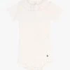 PETIT BATEAU Body Col Rond Volanté En Coton Bio | Blanc 1 PETIT BATEAU Body Col Rond Volanté En Coton Bio | Blanc -Petit Bateau Soldes 4157397