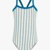 PETIT BATEAU Maillot De Bain 1 Pièce Rayé | Bleu -Petit Bateau Soldes 4158819