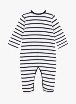 PETIT BATEAU Dors-bien à Rayures En Coton Bio | Noir -Petit Bateau Soldes 4158823