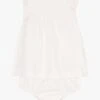 PETIT BATEAU Robe Avec Bloomer En Broderie Anglaise | Blanc -Petit Bateau Soldes 4158845
