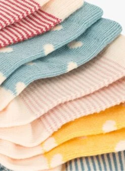 PETIT BATEAU Lot De 5 Paires De Chaussettes Imprimées En Coton Mélangé | Multicolore -Petit Bateau Soldes 4158871