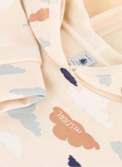 PETIT BATEAU Sweatshirt à Capuche Imprimé Nuages | Multicolore -Petit Bateau Soldes 4158890