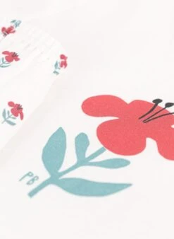 PETIT BATEAU Pyjama Short Fleurs En Coton Bio | Multicolore -Petit Bateau Soldes 4158901