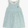 PETIT BATEAU Robe Col Rond En Tissu éponge | Bleu -Petit Bateau Soldes 4158905
