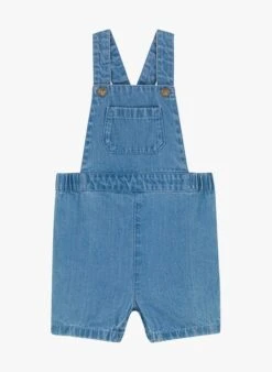PETIT BATEAU Salopette Courte En Denim Léger | Bleu