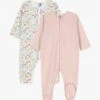 PETIT BATEAU Lot De 2 Dors Bien Fleurs Et Pois En Coton Bio | Multicolore -Petit Bateau Soldes 4158929
