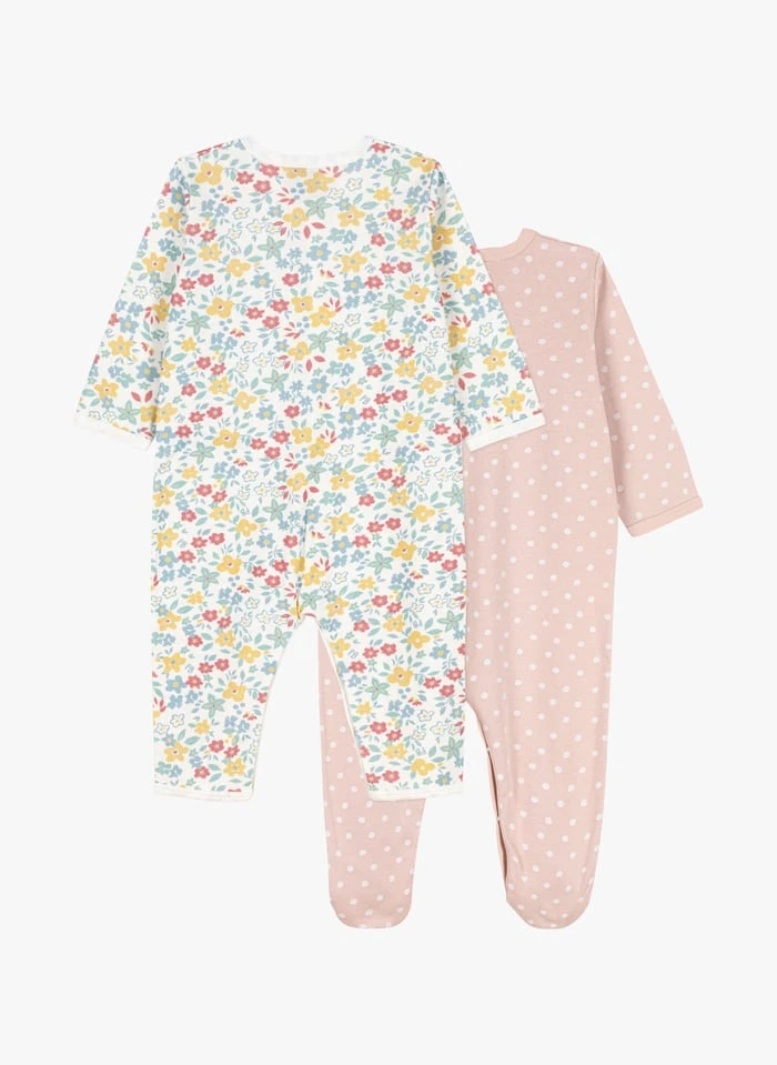PETIT BATEAU Lot De 2 Dors Bien Fleurs Et Pois En Coton Bio | Multicolore 4 PETIT BATEAU Lot De 2 Dors Bien Fleurs Et Pois En Coton Bio | Multicolore â Image 2
