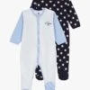 PETIT BATEAU Lot De 2 Dors-bien Milleraies Et étoiles En Coton Bio | Multicolore -Petit Bateau Soldes 4158932