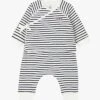 PETIT BATEAU Ensemble De Naissance 3 Pièces En Coton Bio | Noir -Petit Bateau Soldes 4158935