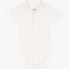 PETIT BATEAU Body Col Claudine En Coton Bio | Blanc -Petit Bateau Soldes 4158945