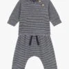 PETIT BATEAU Ensemble à Rayures En Velours | Noir -Petit Bateau Soldes 4163458