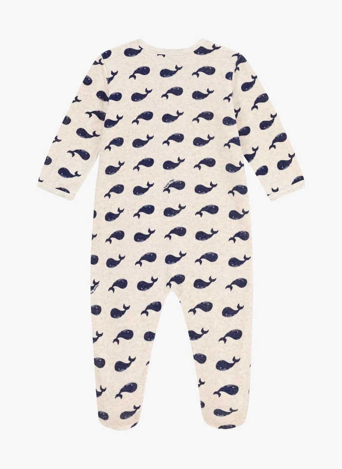 PETIT BATEAU Dors-bien Baleines En Coton Bio | Bleu 4 PETIT BATEAU Dors-bien Baleines En Coton Bio | Bleu – Image 2