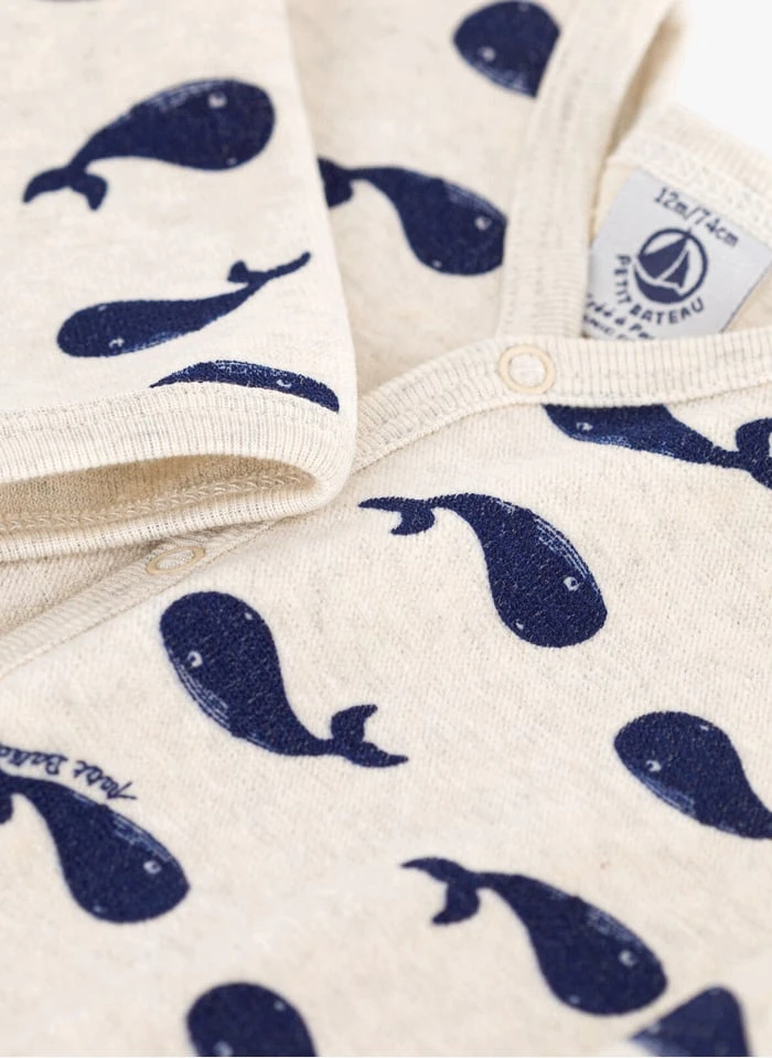 PETIT BATEAU Dors-bien Baleines En Coton Bio | Bleu 5 PETIT BATEAU Dors-bien Baleines En Coton Bio | Bleu – Image 3
