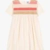PETIT BATEAU Robe Col Rond En Popeline De Coton | Beige -Petit Bateau Soldes 4182144