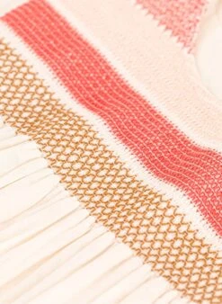 PETIT BATEAU Robe Col Rond En Popeline De Coton | Beige -Petit Bateau Soldes 4182146