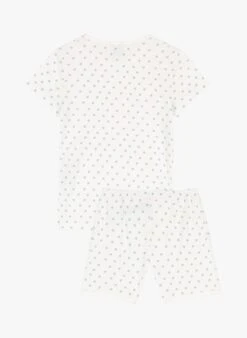 PETIT BATEAU Pyjama Short Imprimé à Pois En Coton Bio | Blanc -Petit Bateau Soldes 4182155