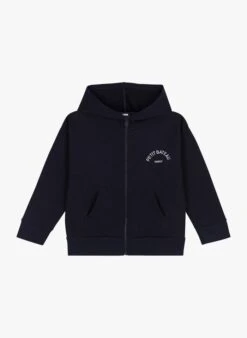 PETIT BATEAU Sweat Zippé à Capuche En Coton | Noir