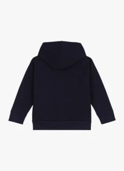 PETIT BATEAU Sweat Zippé à Capuche En Coton | Noir -Petit Bateau Soldes 4182159