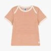 PETIT BATEAU Tee-shirt Col Rond En Coton | Rose -Petit Bateau Soldes 4182179