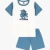 PETIT BATEAU Pyjama Imprimé En Coton | Bleu -Petit Bateau Soldes 4182194