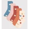 PETIT BATEAU Lot De 5 Paires De Chaussettes Cœurs