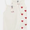PETIT BATEAU Heart 2 Pack - Caraco - White/Red -Petit Bateau Soldes 584fe3faa0474b708bb5cc080fd03a6e
