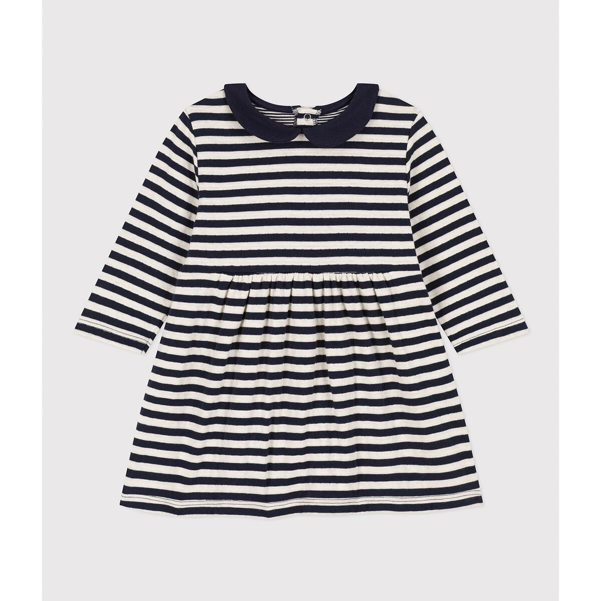 PETIT BATEAU Robe Manches Longues En Tubique Rayé 3 PETIT BATEAU Robe Manches Longues En Tubique Rayé