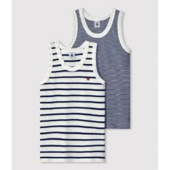 PETIT BATEAU Lot De 2 Maillots De Corps Débardeurs