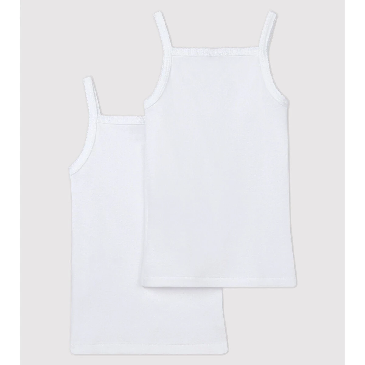 PETIT BATEAU Lot De 2 Maillots De Corps Bretelles 4 PETIT BATEAU Lot De 2 Maillots De Corps Bretelles – Image 2