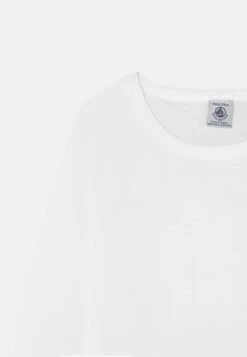 PETIT BATEAU Tee 2 Pack Unisex - T-Shirt À Manches Longues - White -Petit Bateau Soldes 912cfe64b9b84eac8a683fc0dde9a679