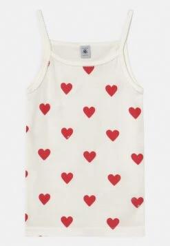 PETIT BATEAU Heart 2 Pack - Caraco - White/Red -Petit Bateau Soldes 94ab991f99bc4b22985547e828e5e114