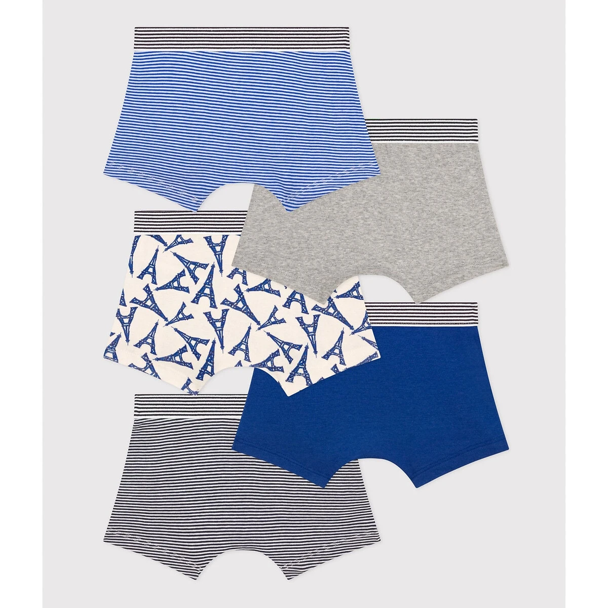 PETIT BATEAU Lot De 5 Boxers En Coton 4 PETIT BATEAU Lot De 5 Boxers En Coton – Image 2