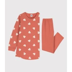 PETIT BATEAU Chemise De Nuit Et Legging Cœur En Molleton -Petit Bateau Soldes a45809d34fb67d06f13133f3bd4760d6
