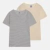 PETIT BATEAU Kids 2 Pack Unisex - T-Shirt Imprimé - Off-White/Grey -Petit Bateau Soldes a745b77546fb427a9e324c6e552182b2
